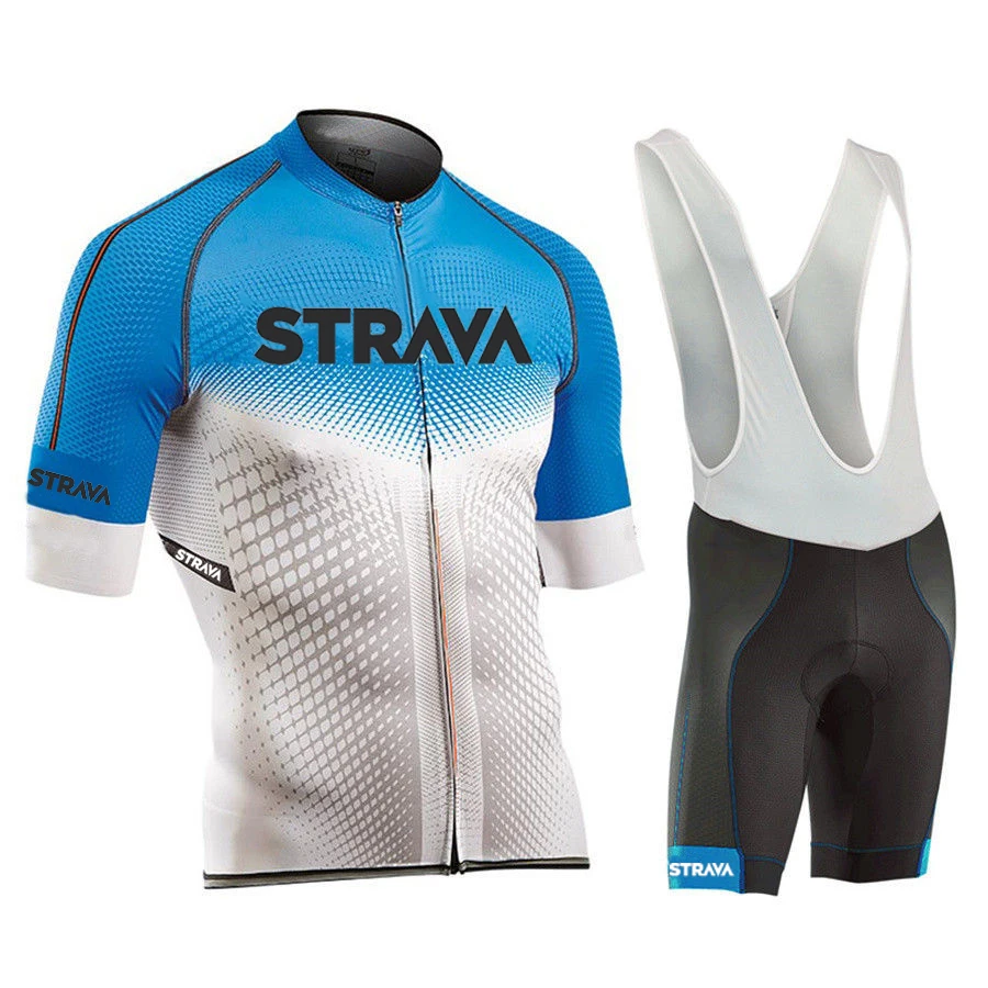 

Новинка 2022, голубая трикотажная футболка для команды Strava, Мужская одежда для горного велосипеда, летняя велосипедная одежда, одежда для вел...