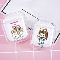 spain cartoon medicine doctor nurse soft silicone tpu case for airpods pro 1 2 3 4 clear wireless bluetooth earphone box cover