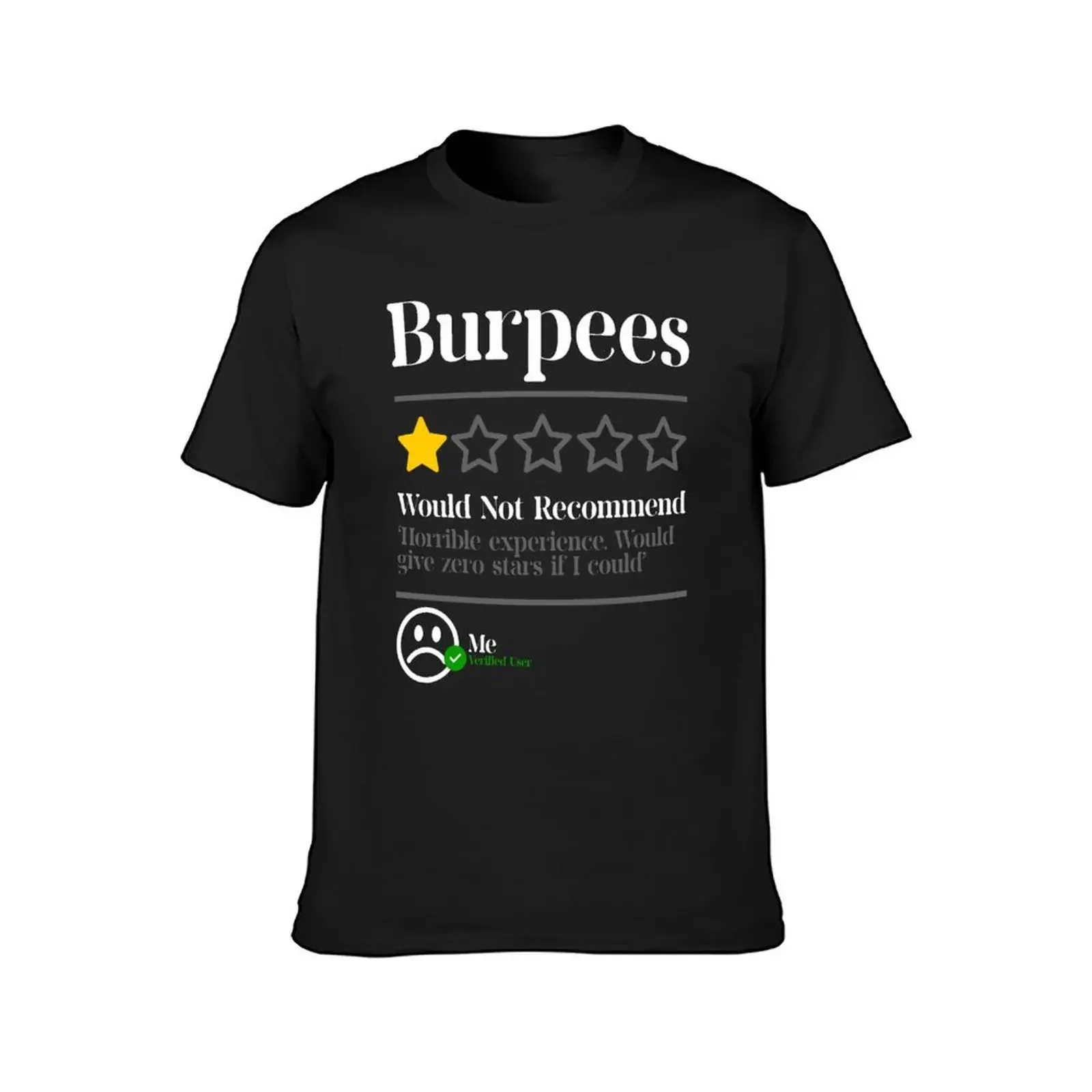 Burpees Do Not Recommend 1-звездочный рейтинг забавная футболка для тренировок в
