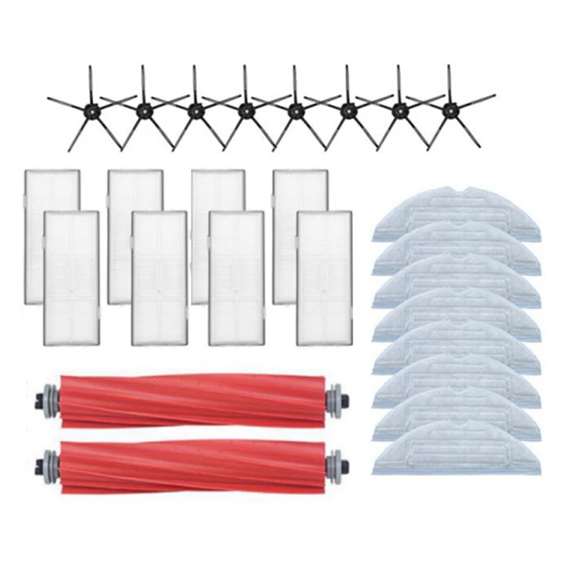 

26 PCS For Roborock S7 T7S T7splus Accessory Of Washable Filter Main/Side Brush Mop Cloth Robot Vacuum Cleaner Parts