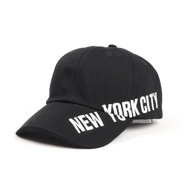 

NEW YORK CITY Letter Embroidery Baseball Cap For Men Woman Fashion Hip Hop Curved Brim Solid Peaked Hat Street Sport Dancer Hats