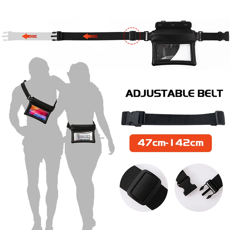 Swimming Waist Bag Waterproof Phone Pouch Fanny Pack Floating Dry Bag Beach Underwater Ski Drift Diving for iPhone 14/13 Pro Max