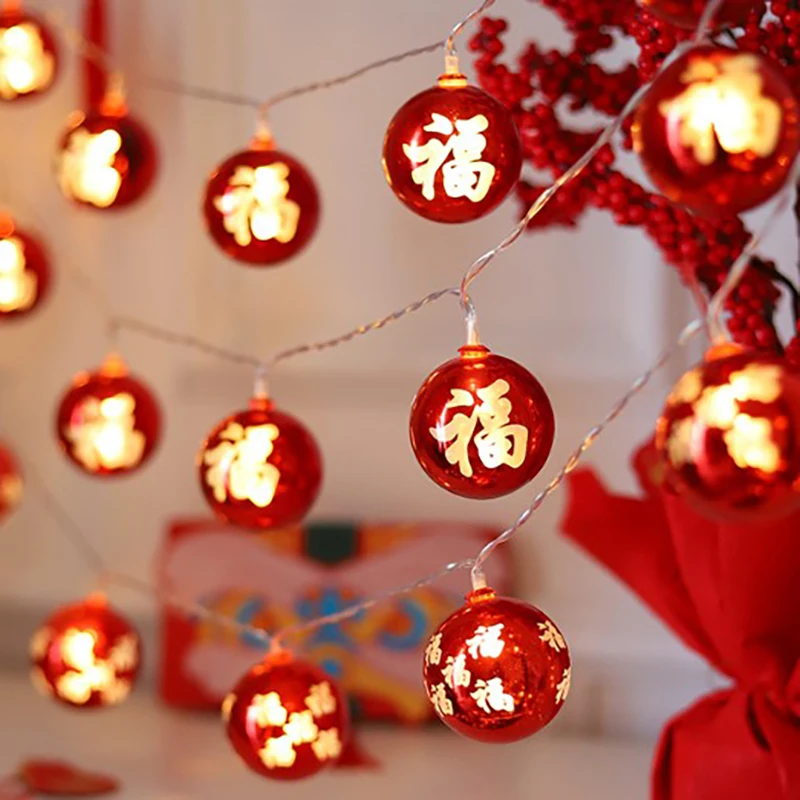

New Year Decorations 2023 Luminous Fuzi Colorful Lantern Chinese New Year Indoor Hanging Decoration Spring Festival Party Decor