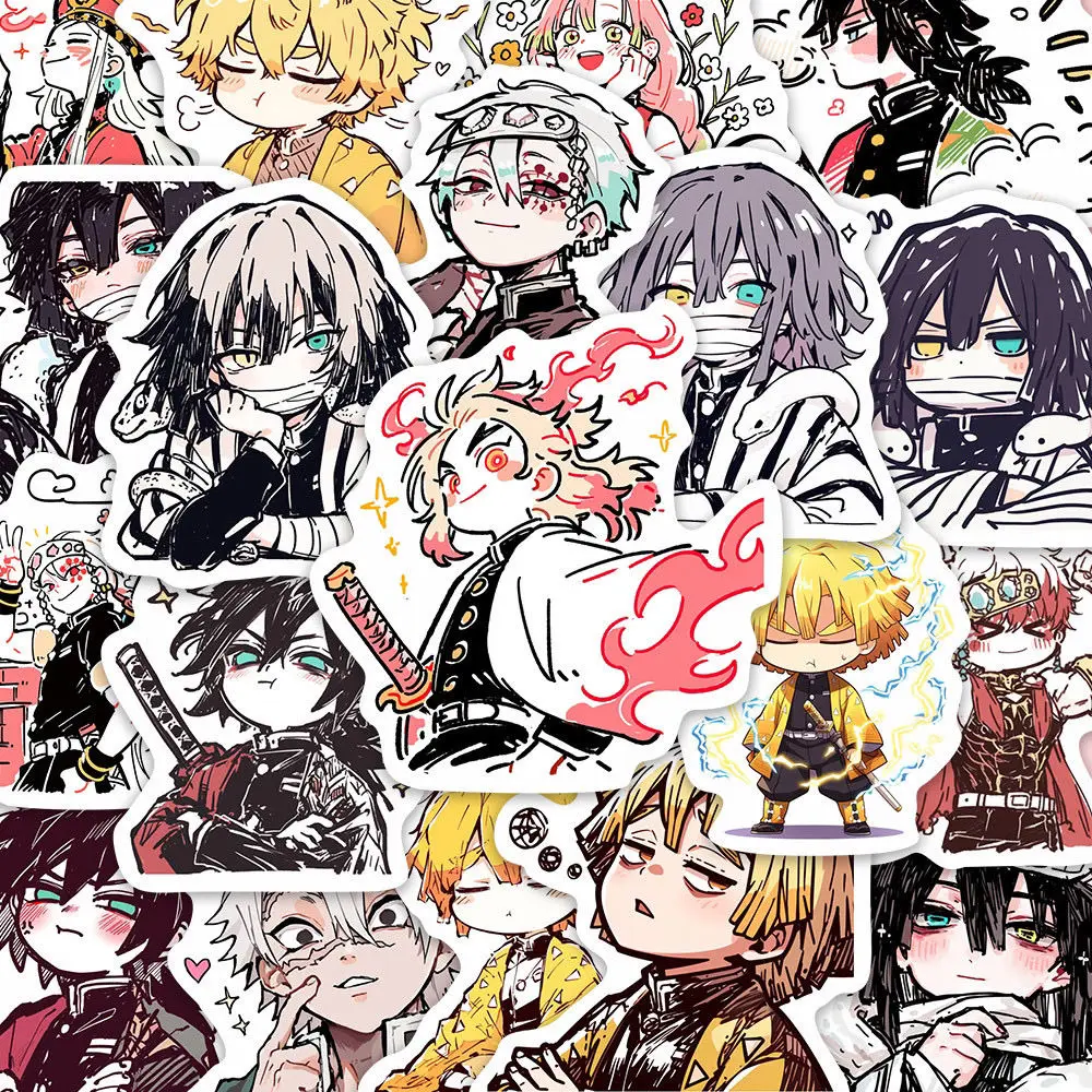 

Demon Slayer аниме наклейки Kochou Shinobu 10 шт