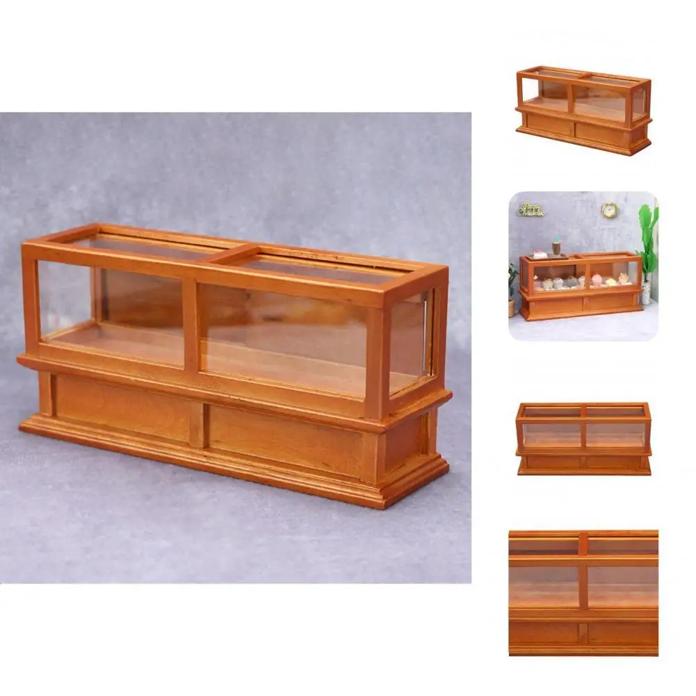 

Novelty Useful Dollhouse Showcase Cabinet Decor Ingenious Furniture Model Cabinet Lightweight for Micro Shop