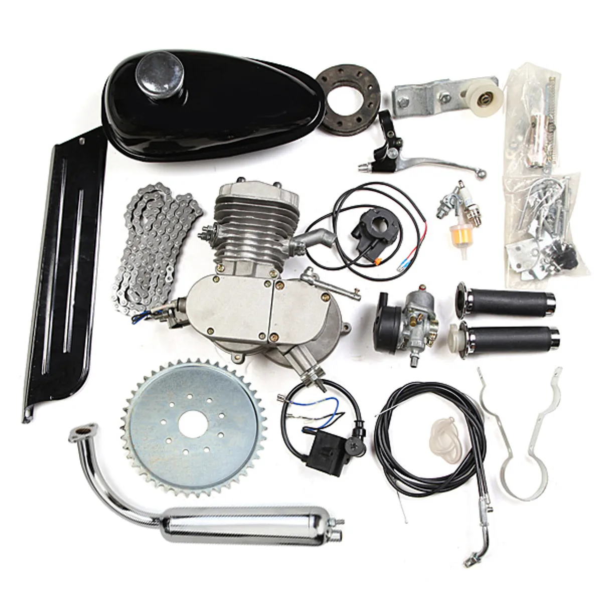 

60cc 80cc Bicycle Gas Engine Kit 2 Stroke Motor Bike Engine For DIY Electric Bicycle Dirt Pocket Bike Complete Engine Kit