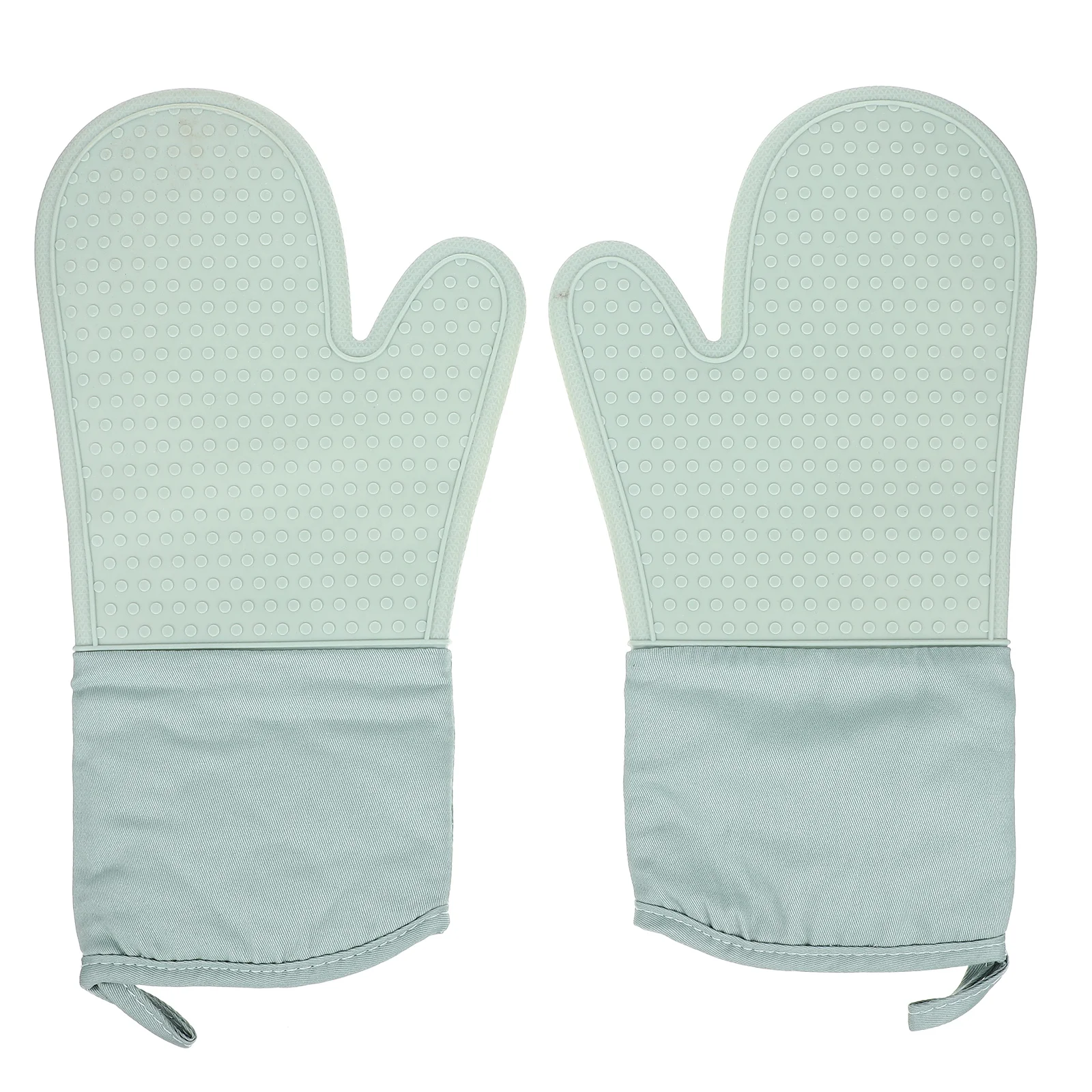 

Gloves Oven Mitts Kitchen Baking Mitt Accessories Silicone Microwave Mittens Green Egg Grilling Heat Resistant Cooking