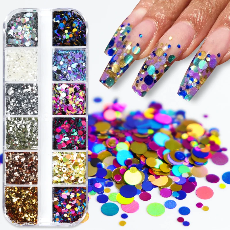 12 ячеек разные размеры круглая фотография лазерная украшения самодельные