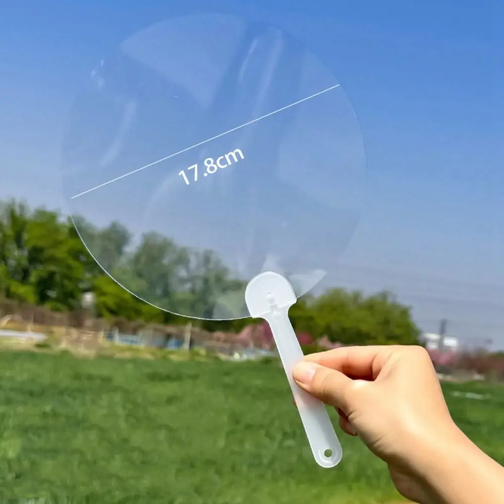 

Многофункциональный пластиковый прозрачный веер, круглые ручные веера для граффити, незавершенные утолщенные пустые веера для рисования на свадьбу