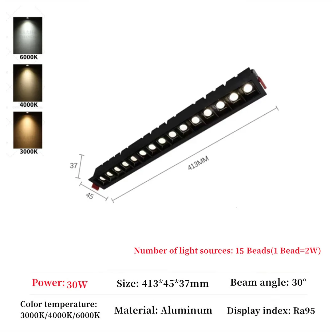 

Встраиваемая светодиодная лампа IWP, 10/20/30 Вт, 220 В, регулируемая яркость