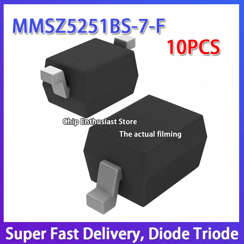 

10PCS MMSZ5251BS-7-F K1 SOD-323 Zener Diode Voltage Stabilizing Tube 22V 200MW DIODES