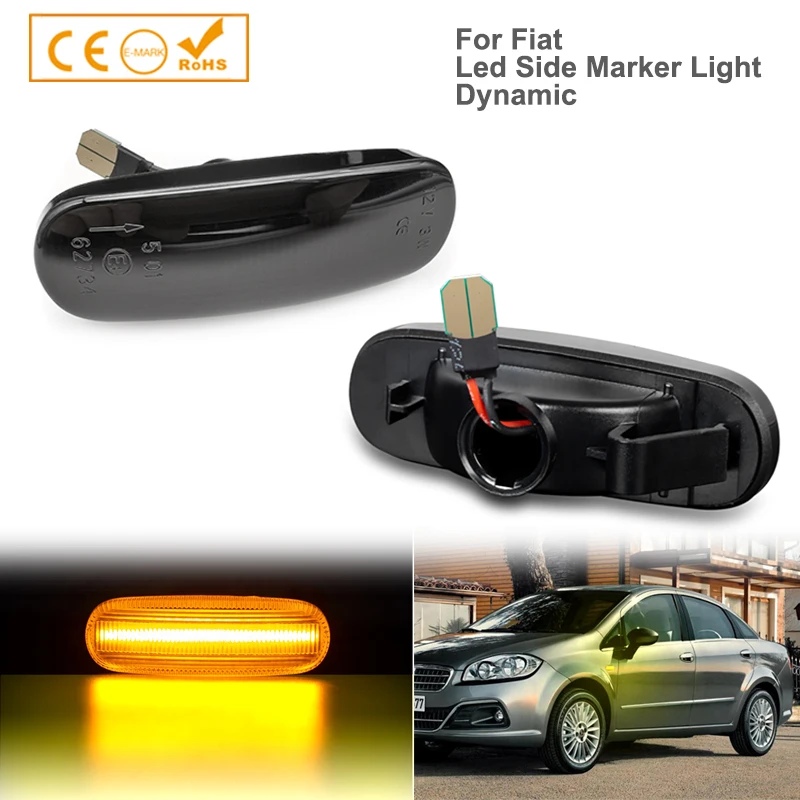 

For Fiat Punto MK3 Panda MK3 MK4 Doblo 223 Stilo 192 Fiorino 3 Linea 323 LED Flashing Light Fender Side Marker Lamp OEM#:6326.H7