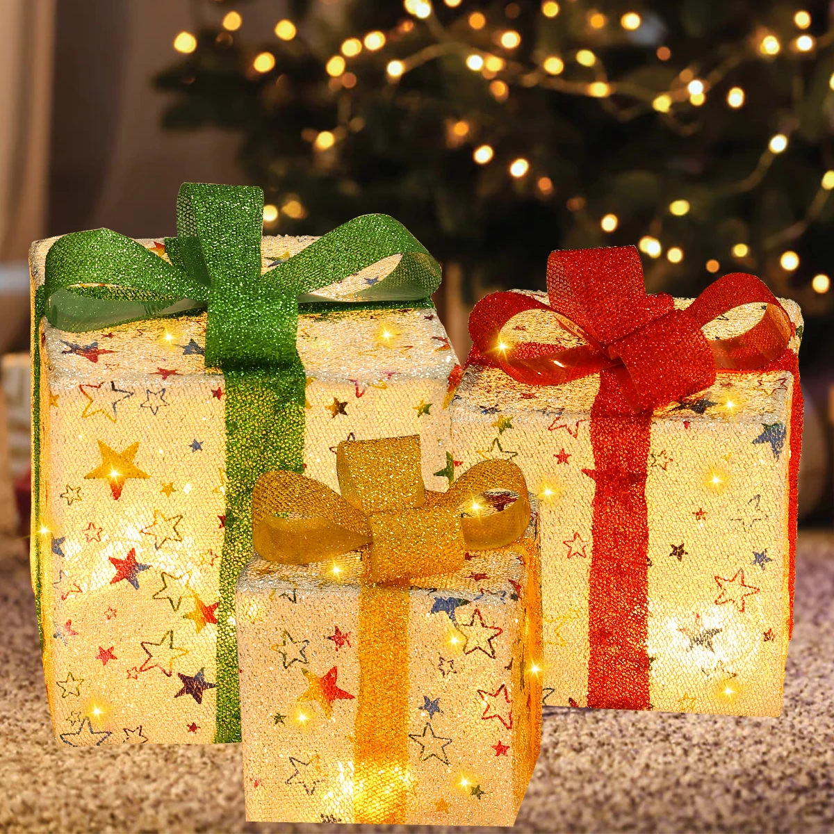 Рождественская подсветка украшение в виде звезды лося для дома 2024 новый год 2025