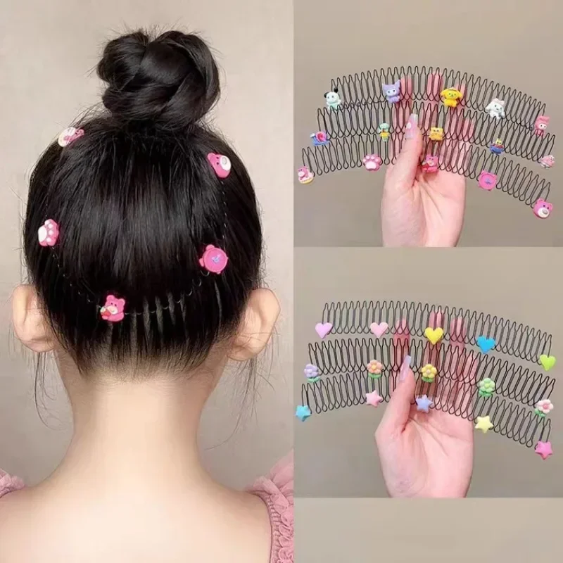 

Sweet Cute Cartoon Children Hair Comb Non-slip Insert Comb Headdress Invisible Broken Hair Fixed Hairpin Hair Style Accessories