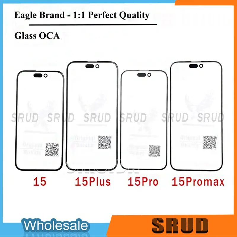 5 шт. переднее стекло Eagle 1:1 с OCA для iPhone xr xm 12 13 mini 11 pro max 14 15 16 plus внешняя линза