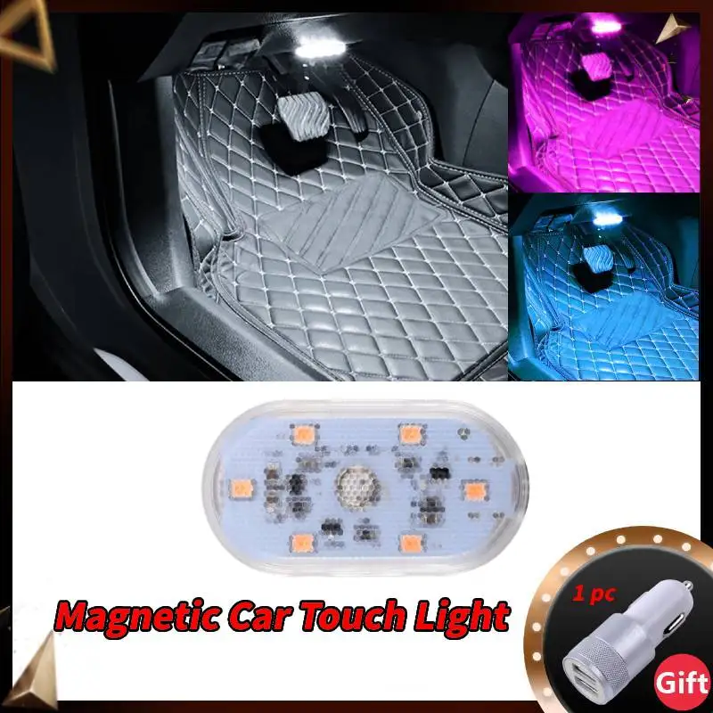 

Магнитная декоративная лампа для автомобиля, лампа для ночного чтения с USB-зарядкой, 6/8 элементов