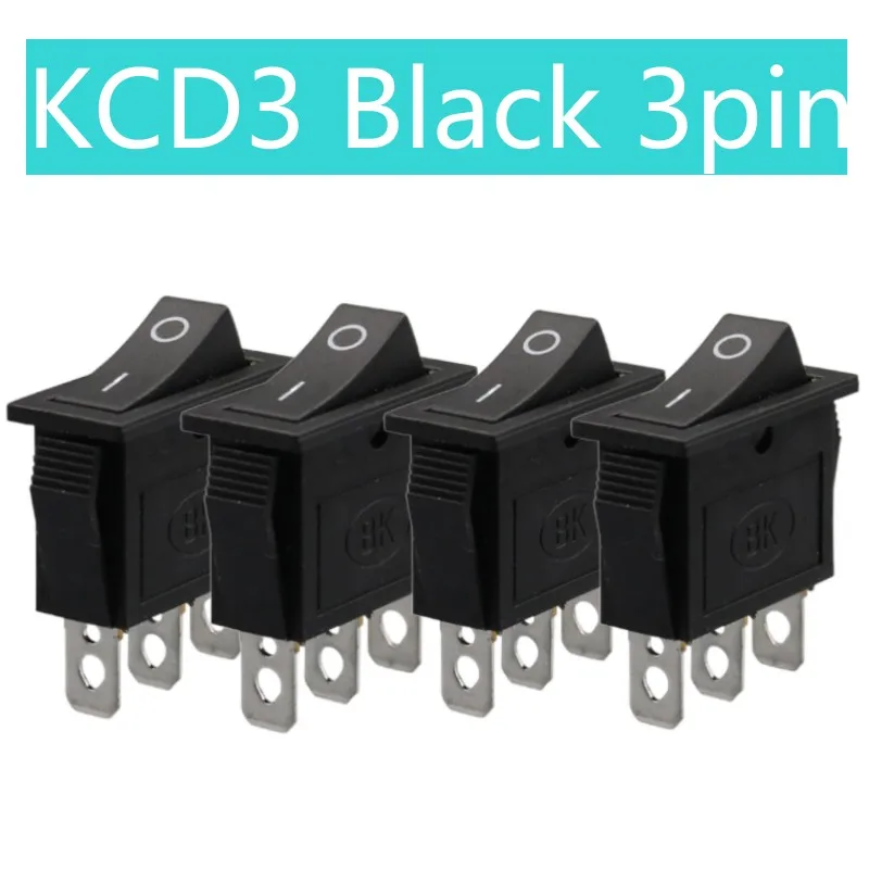 1 шт. клавишный переключатель KCD3 16 А 250 В 20 А В переменного тока, 3-контактный ВКЛ./ВЫКЛ., фотоэлектрический переключатель 15*32 мм