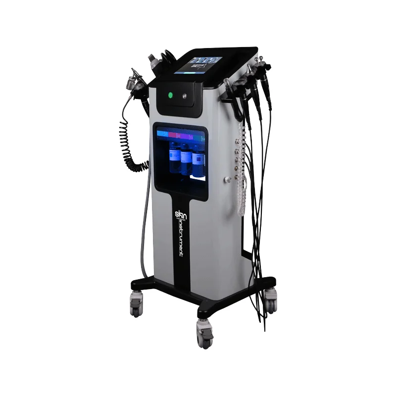 8 in 1 Hydrafacial Oxygen Jet Aqua Peel Machine Microdermebrasion Skin Rejuvenation Cryo Facial and Eye Lifting Beauty Tools |