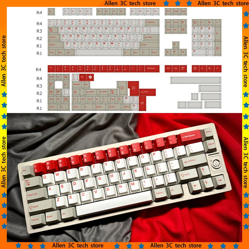 Клавиши Gmk с красным оповещением механическая клавиатура клавиши Pbt русские