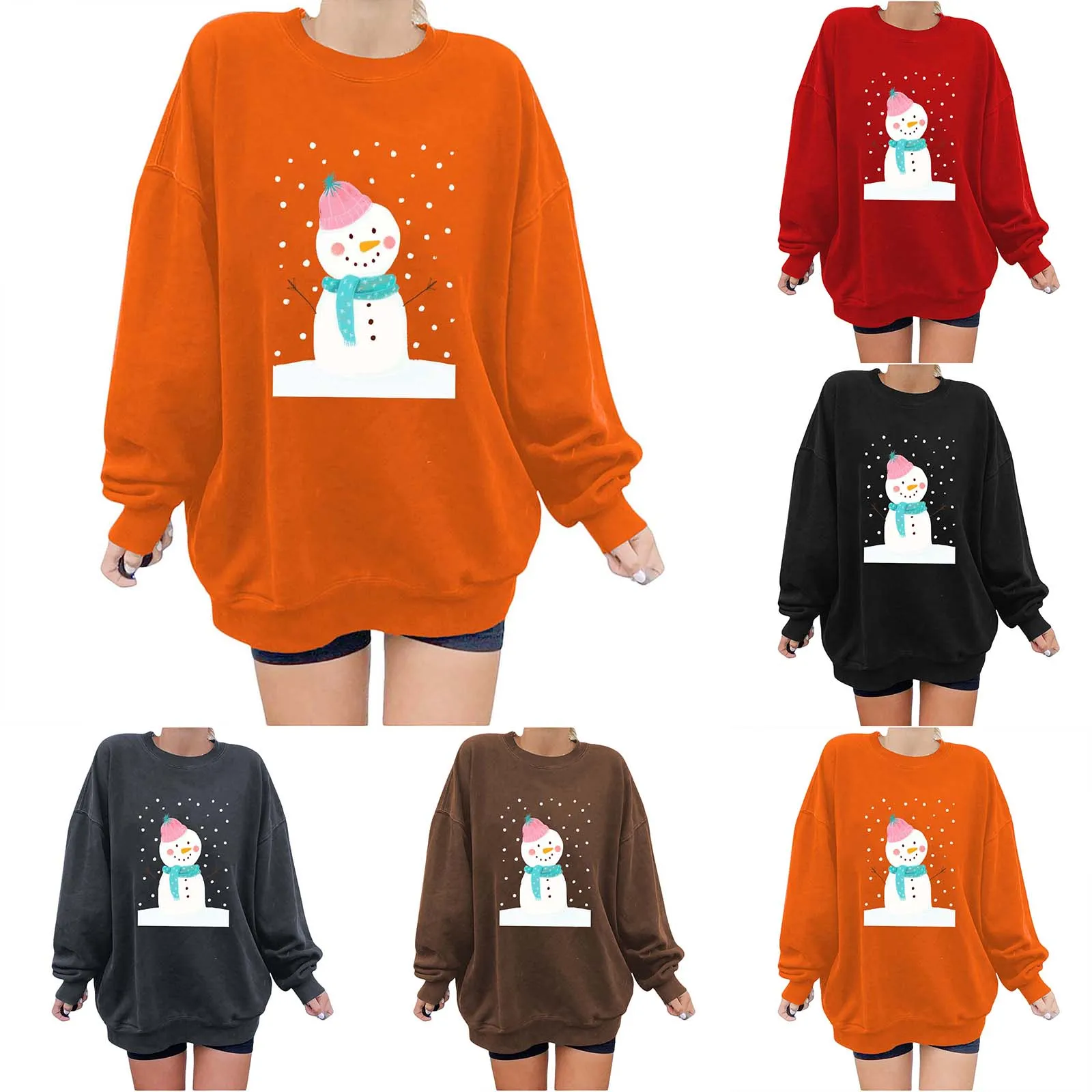 

Women's Christmas Print Sweatshirt Casual Pullover Hoodie