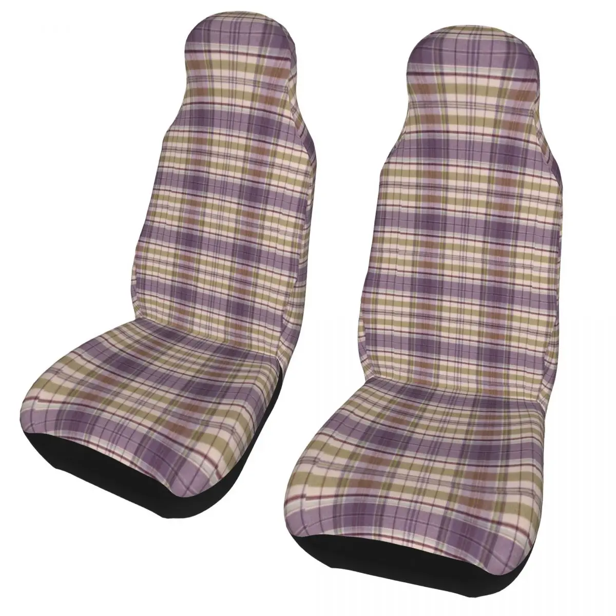 

Plaid Universal Car Seat Cover Auto Interior Women Retro Color Car Seat Cushion Fiber Seat Protector