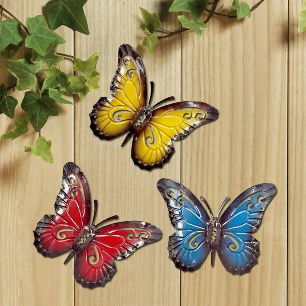 

Metal Garden Ornament Wall Mounted Wall Hanging Decor Butterfly Wall Decoration Wall Art Indoor Outdoor Decoration