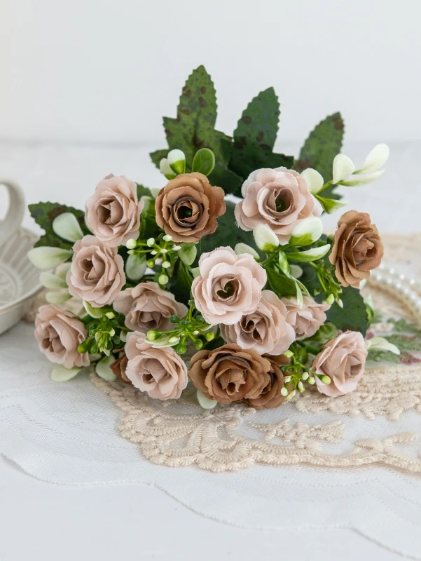 

Искусственные шелковые розы XIAOYINMO букет для свадьбы