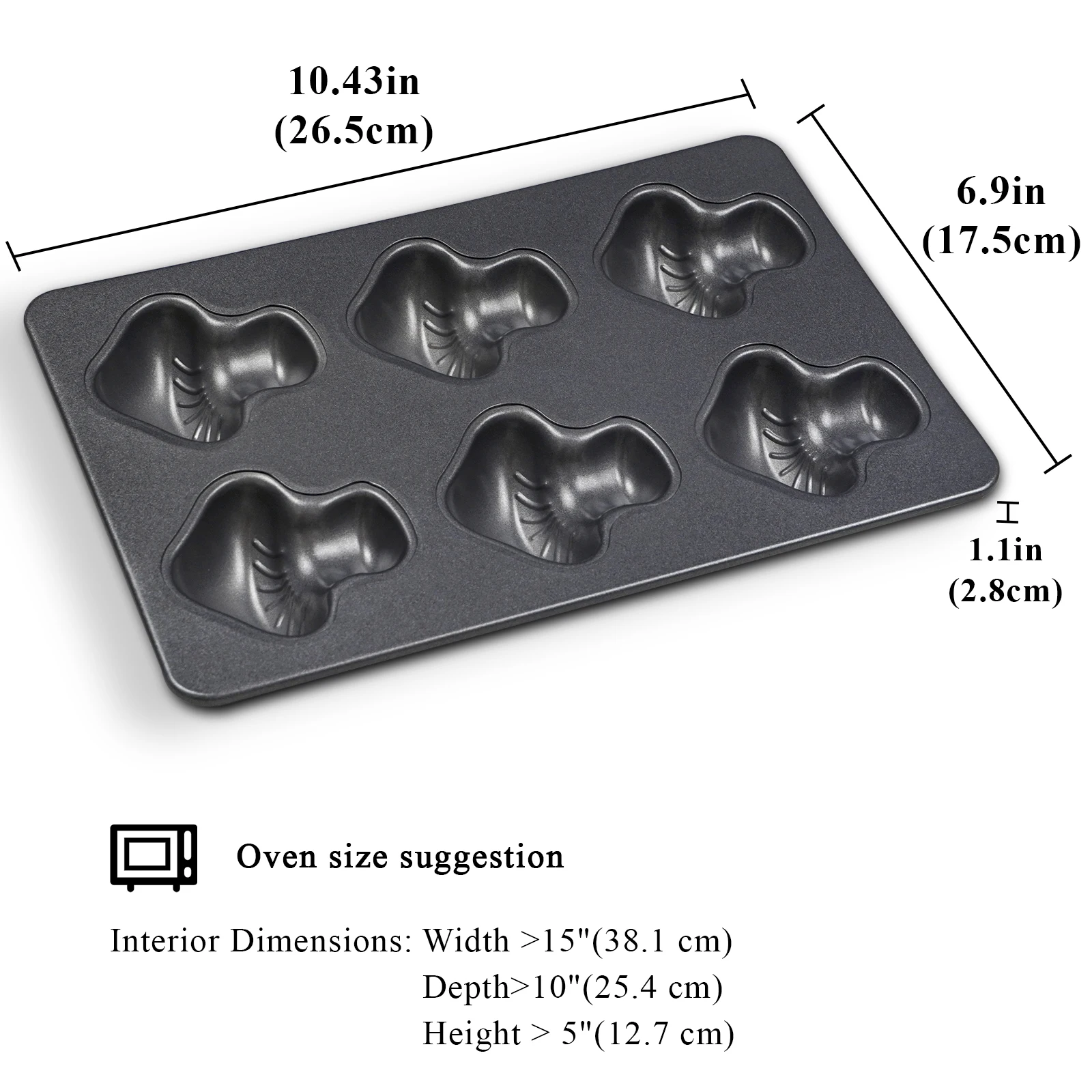 

Форма для кексов "Желудь" из углеродистой стали