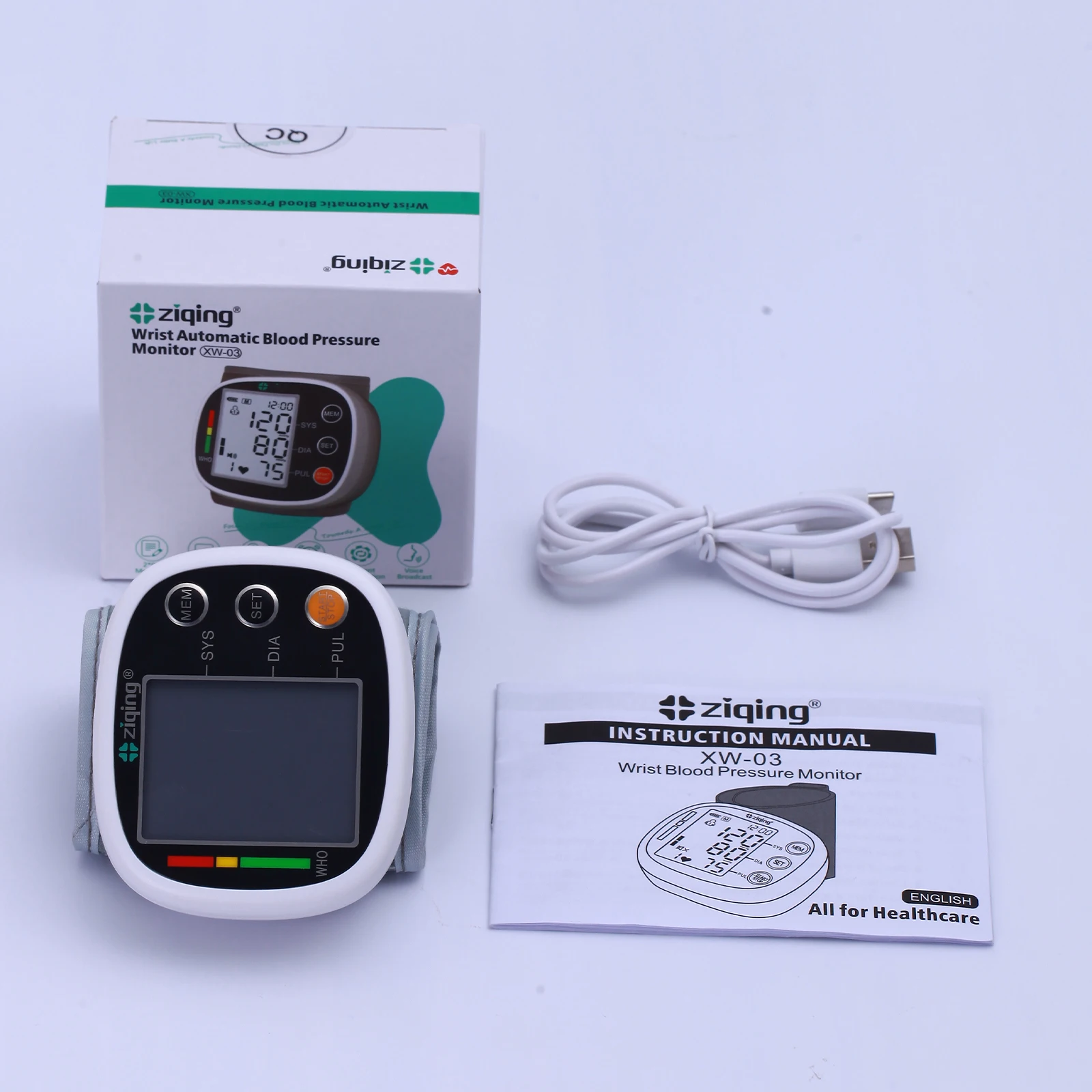 

Ziqing Автоматический цифровой тонометр, Тензиометр, пульсометр, измеритель артериального давления для детей и взрослых, для коптильщиков