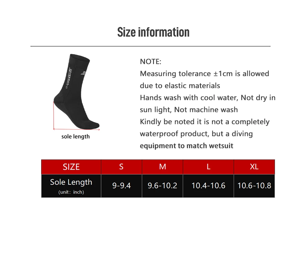 Неопреновые ботинки для подводного плавания и серфинга 3 мм