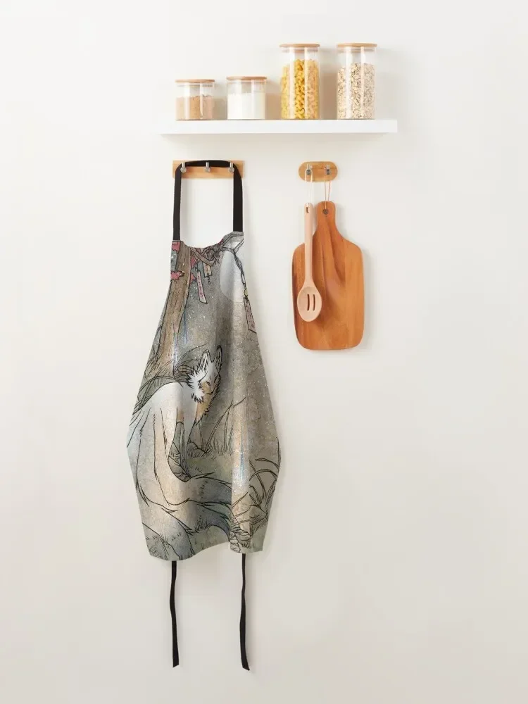 Fox &amp Wisps - фартук TeaKitsune Yokai униформа шеф-повара женский настраиваемый