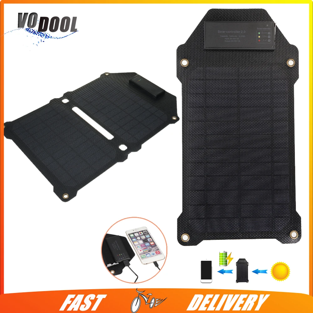 

20W 40W Protable Panel for Outdoor Waterproof Folding Solar Power Bank Cell Phone Charger USB Hub for Camping Travel for Mobile