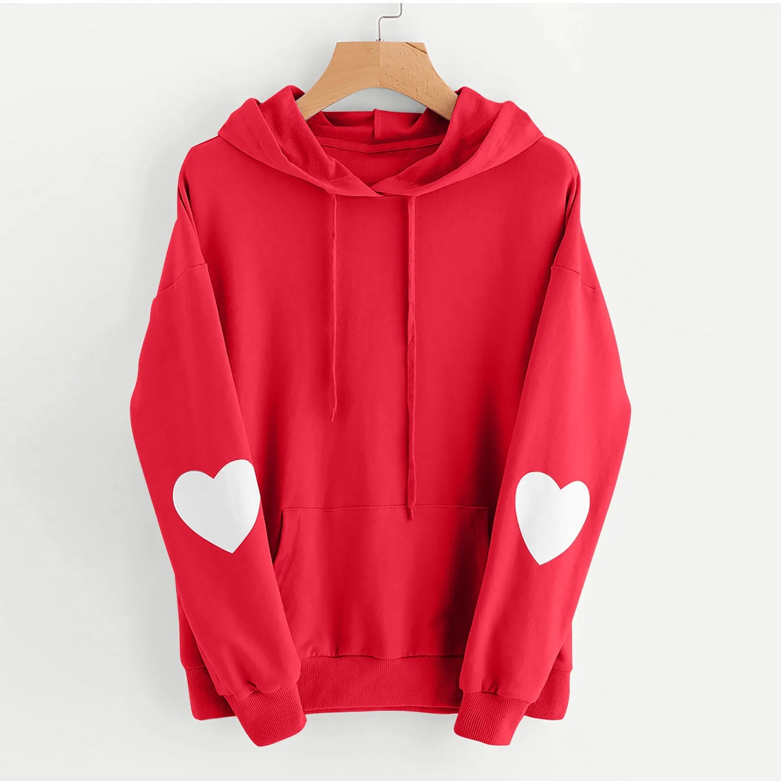 

Hooded Sweatshirt Jumper Loose Sweatshirt Women Tops Long Heart Sleeve Hoodie Pullover Women's Hoodies Sweatshirts Blouse