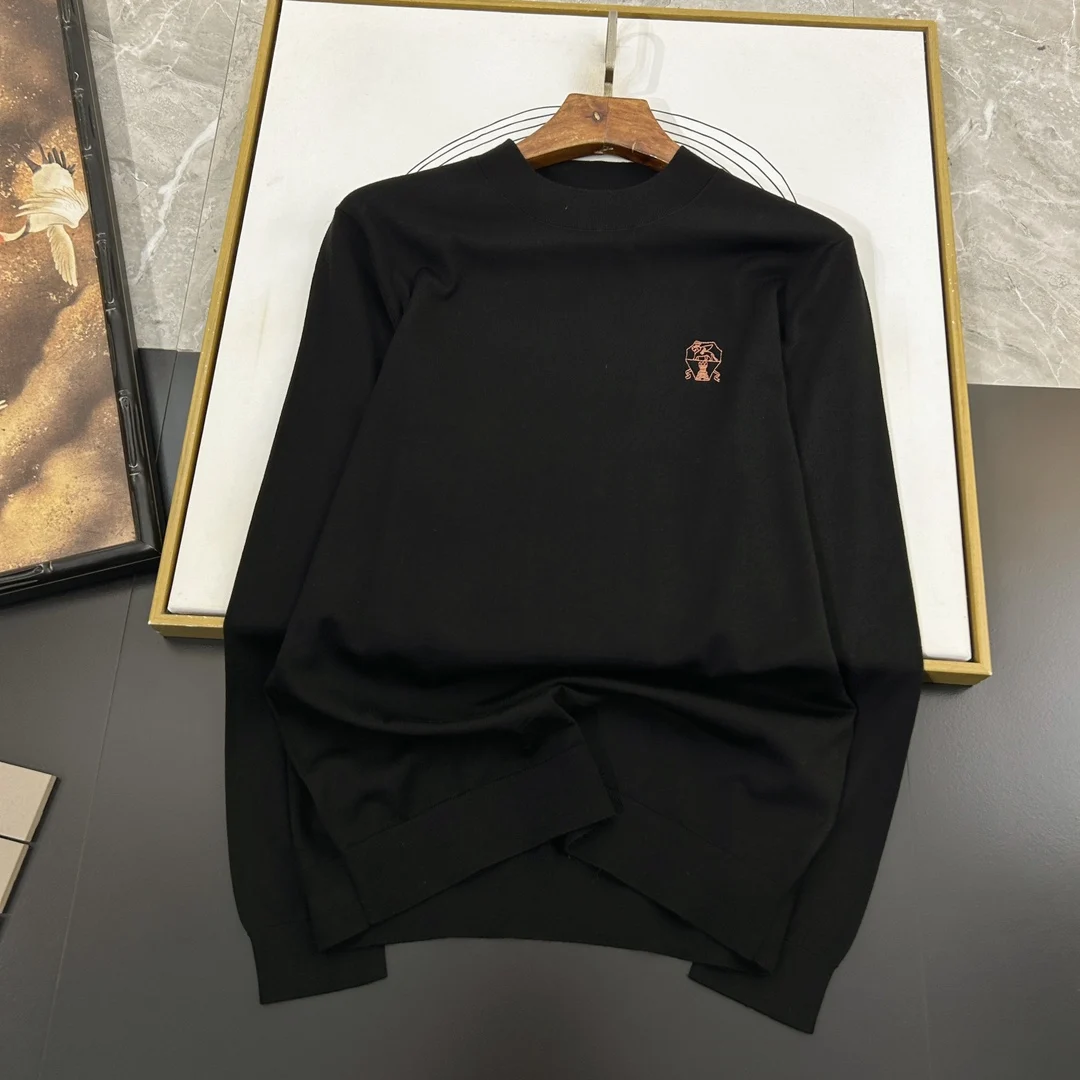 2025 DIKUAОсенне-зимний мужской шерстяной свитер с круглым вырезом и повседневной