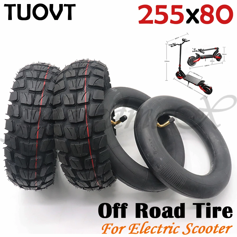 TUOVT High quality 10x3.0 inch 255x80 Inner Outer Tyre off-road tire for Electric Scooter Speedual Grace 10 Zero 10X 10*3
