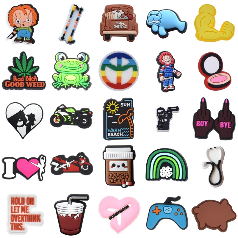 

Girl Kids Wholesale Bulk Shoes Accessories Gifts Para Pins Decorations for Crocs Set Jeans Shoe Charms Packs Women Charm Men Boy