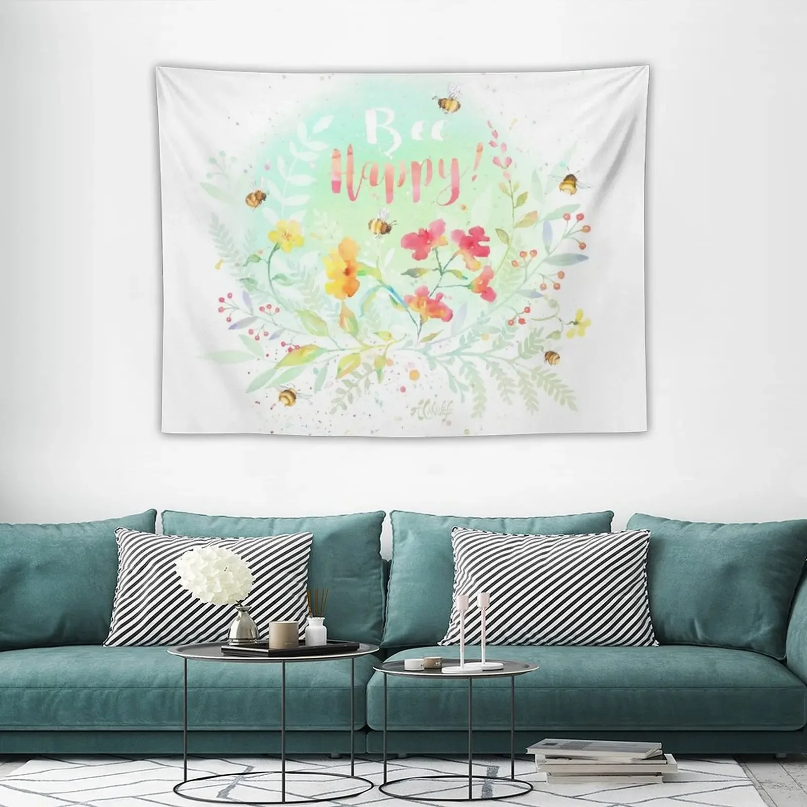 Пчела счастлива! Весенний гобелен украшение для дома стен комнатный декор