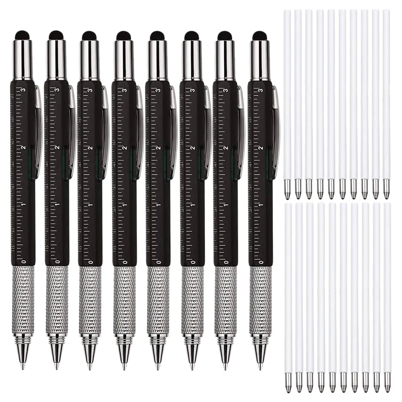 

8 Pieces 6 In 1 Multitool Ballpoint Pens Gift Tool Pen Personalized Pen Tool Gadget Pen Gift For Men On Fathers Day