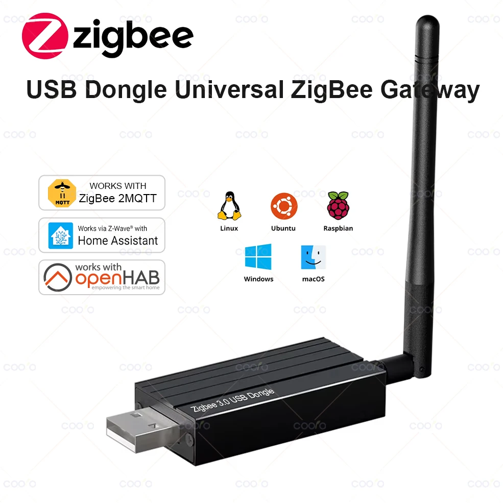 Zigbee 3.0 USB Dongle Plus Универсальный беспроводной шлюз Zigbee Поддержка домашнего помощника Zigbee2MQTT Raspbian Ubuntu MacOS (art.: 3920d2dcf6a48) - 3920d2dcf6a48