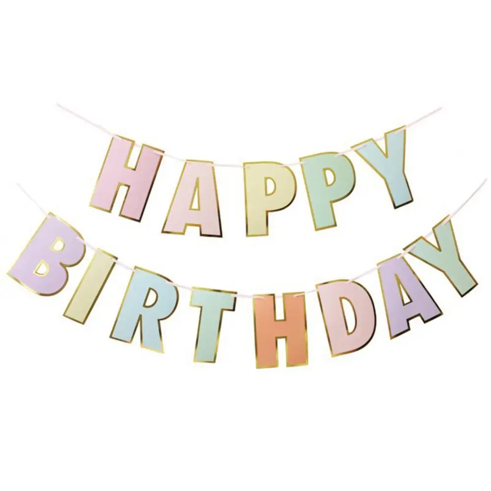 

300cm Happy Birthday Paper Banner Wall Hanging Bunting Garland Home Party Decor