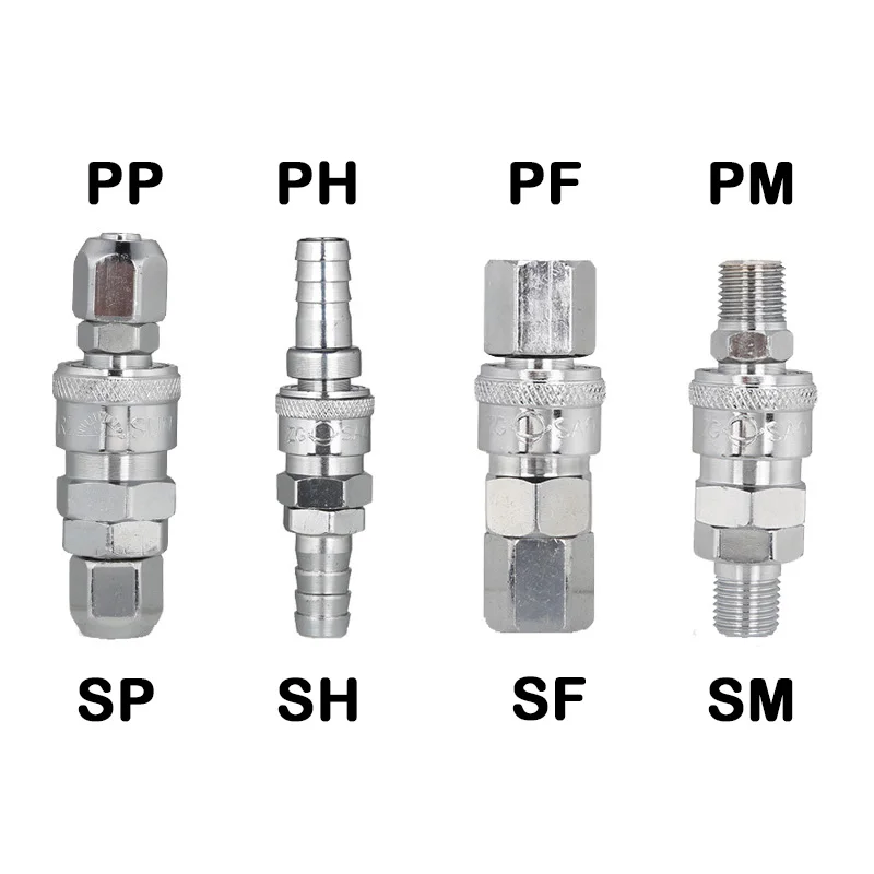 

Pneumatic Fitting C Type Hose Quick Connector High Pressure Coupler Plug Socket PP SP PF SF PH SH PM 10 20 30 40 Air Compressor