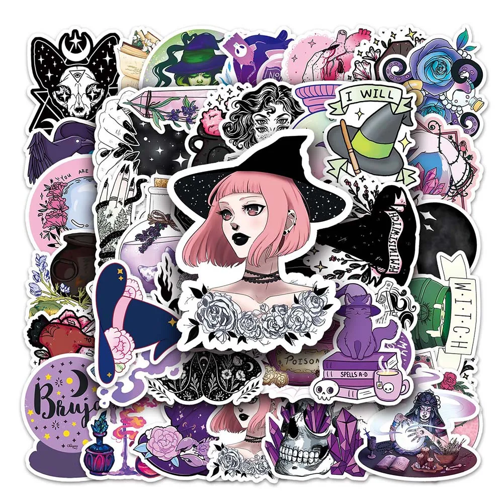 

10/50 Pcs The witch Graffiti Stickers DIY Waterproof Decoration Backpack Luggage Scrapbooking Pencil Case Bicycle Car Decals