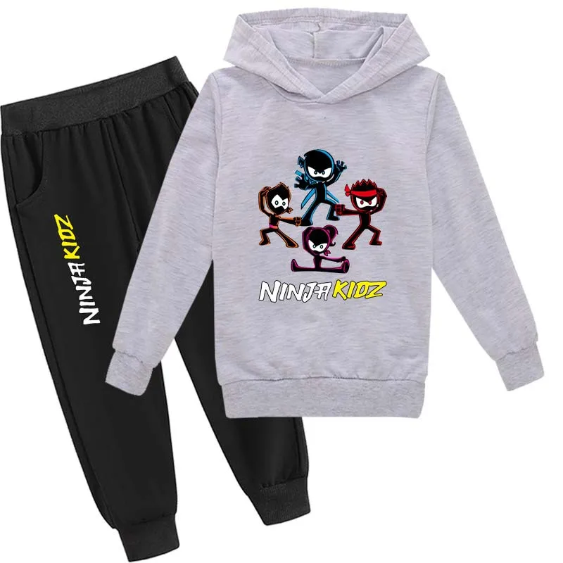 

SPY NINJA Fall Kids Suit Girls Sweatshirt Boys Christmas Hoodie Long Sleeves Casual Children 2Pcs Sportswear Suits Hoodies Pants
