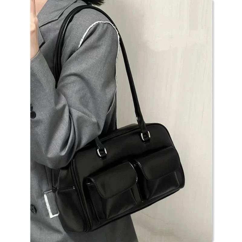 2023 Retro Leather Handbag New Trendy Underarm Shoulder Bags For Party Shopping Travel Lady Women Casual Solid Color Tote Bolsas