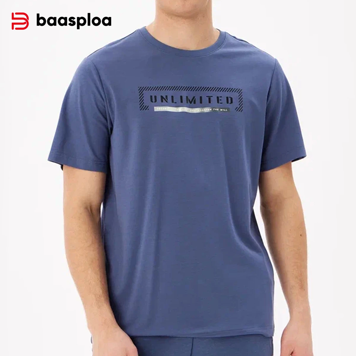 Baasploa Мужская Футболка Для Бега Дышащая Быстросохнущая Высококачественная