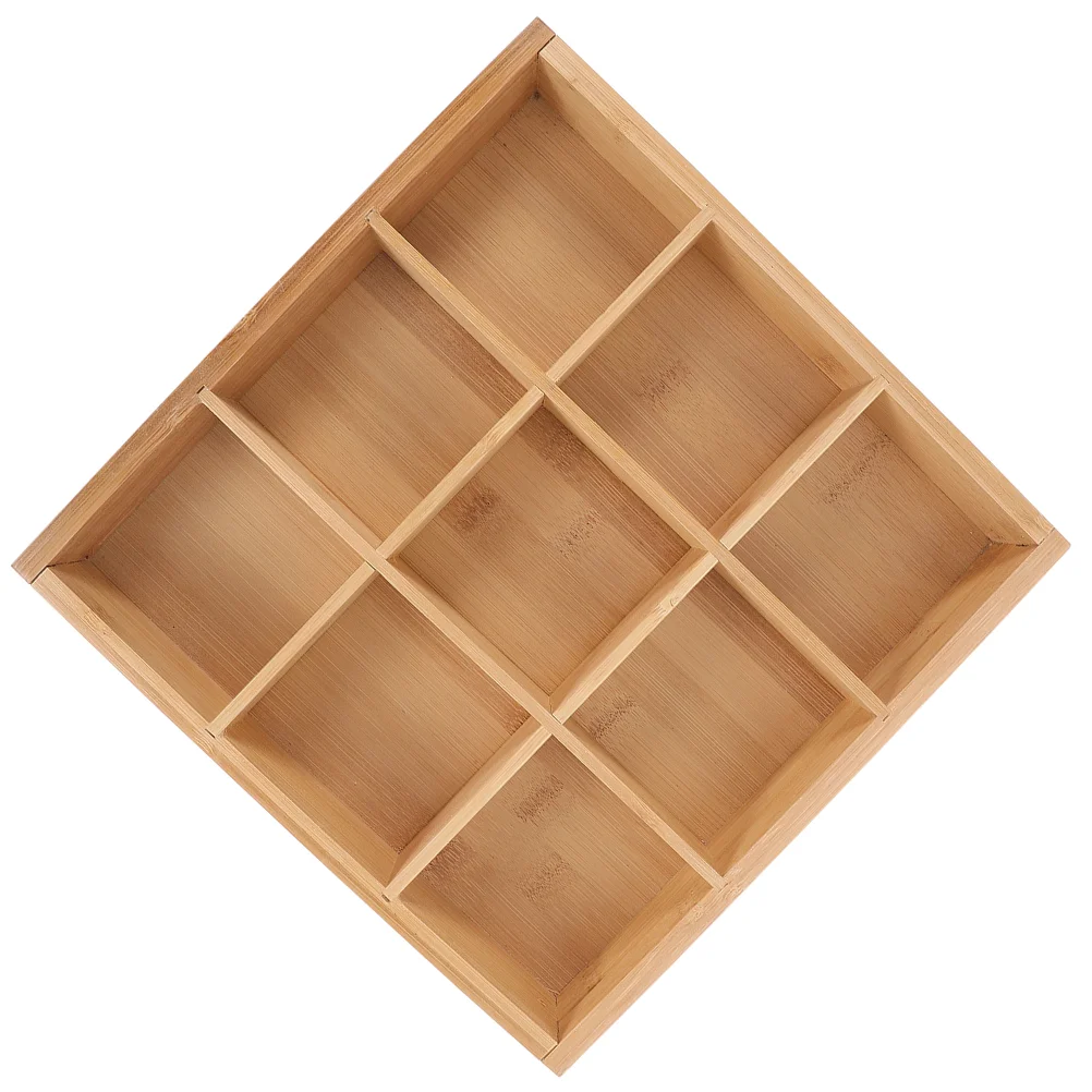 

Compartment Bamboo Platter Food Tray Tableware Fruit Serving Nuts Plate Food