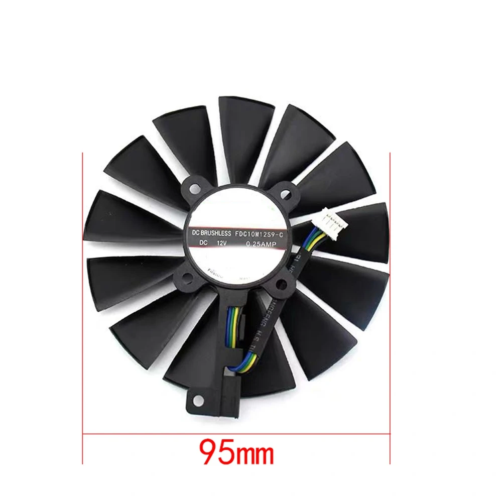 Внешний диаметр 95 мм для ASUS Radeon RX 470 570 4G ROG STRIX GAMING OC Охлаждающие вентиляторы
