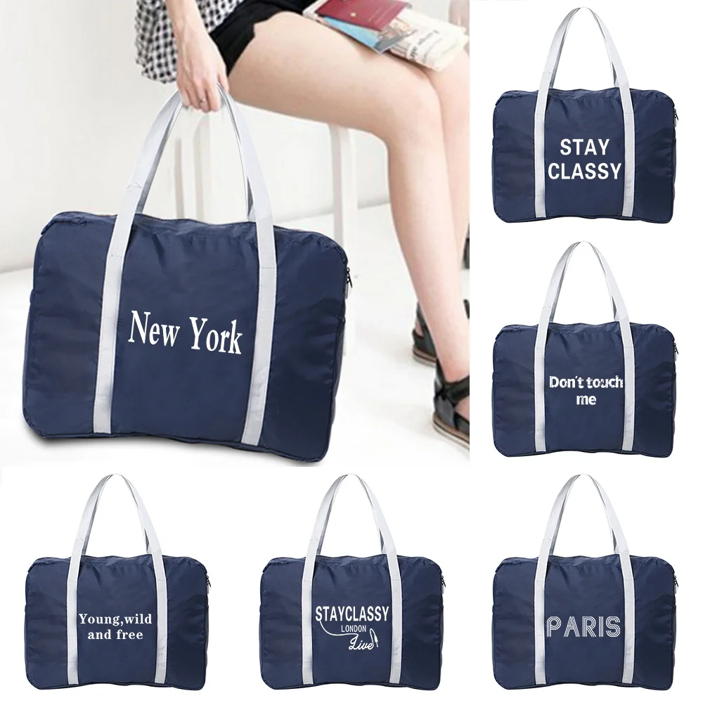 

Water Proof Travel Bags Nylon Unisex Foldable Walls Series Printing Large Capacity Bag Luggage Women New Handbag Men Travel Bags