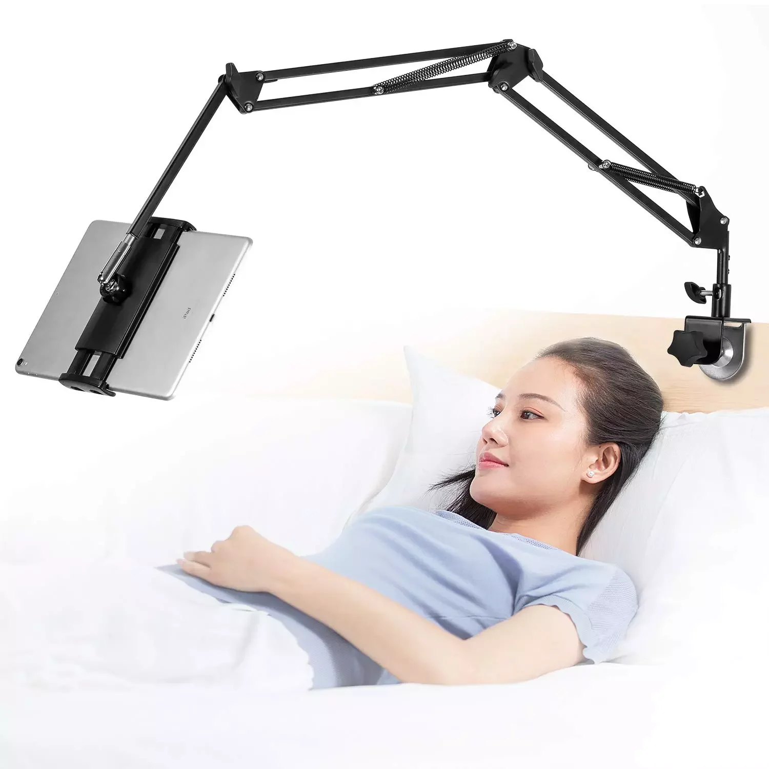 

Metal Arm Mobile Phone Holder Tablet Stand 360 Degree Flexible Support Universal Bed Tablets Phone Stands For iPhone/iPad Pro