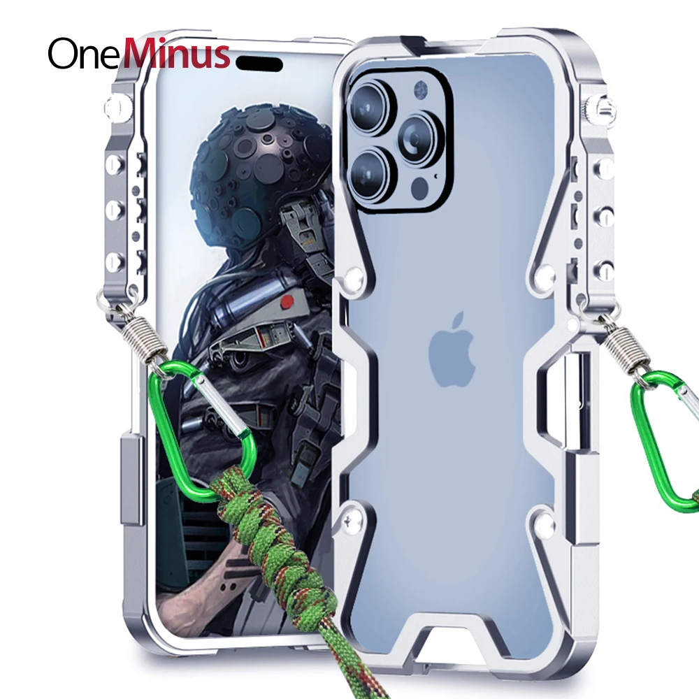 Грубая металлическая броня для iphone 15 Pro Max Frame 14 Plus бампер из алюминиевого сплава 13